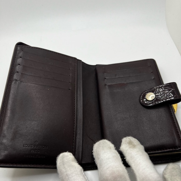 Preowned Louis Vuitton Dark Purple Vernis Wallet - Picture 3 of 7